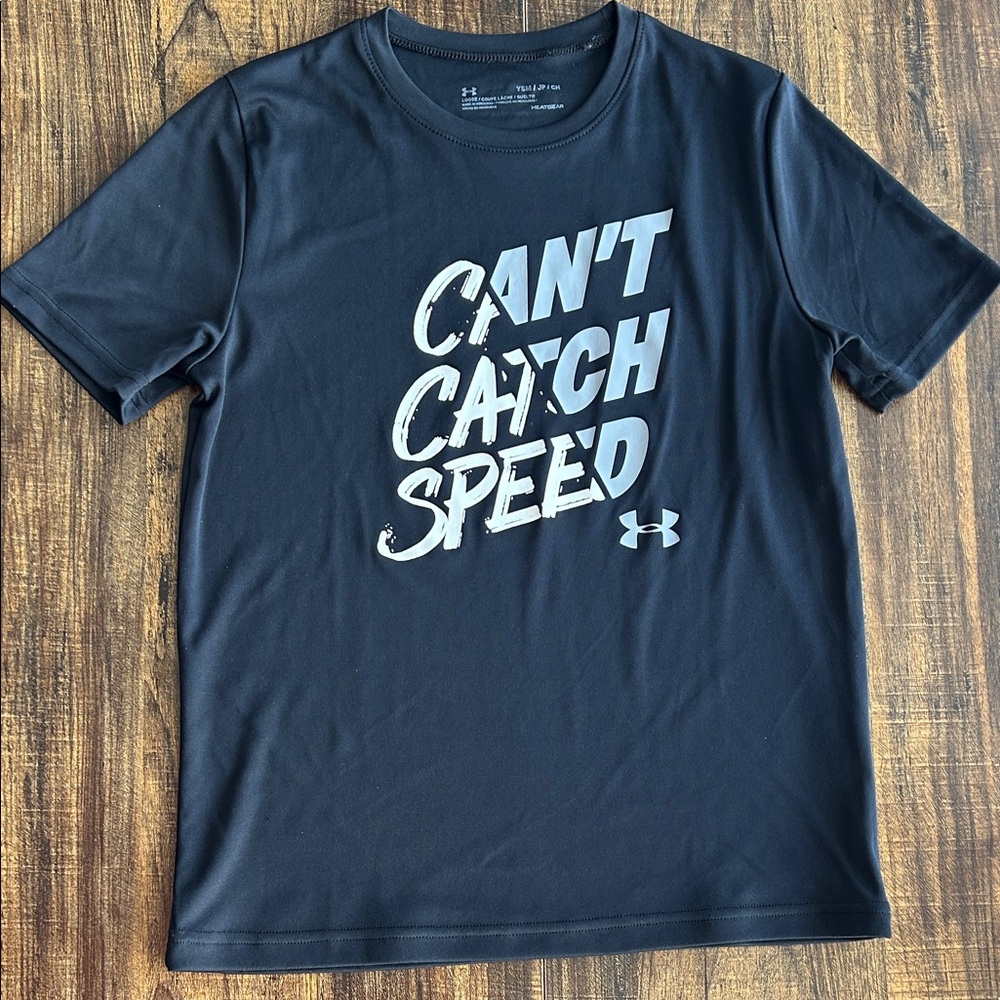 Under Armour Kid’s Black 'Can't Catch Speed' Tee